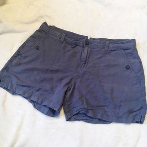 Calvin Klein Navy Lightweight Linen Shorts Size 12